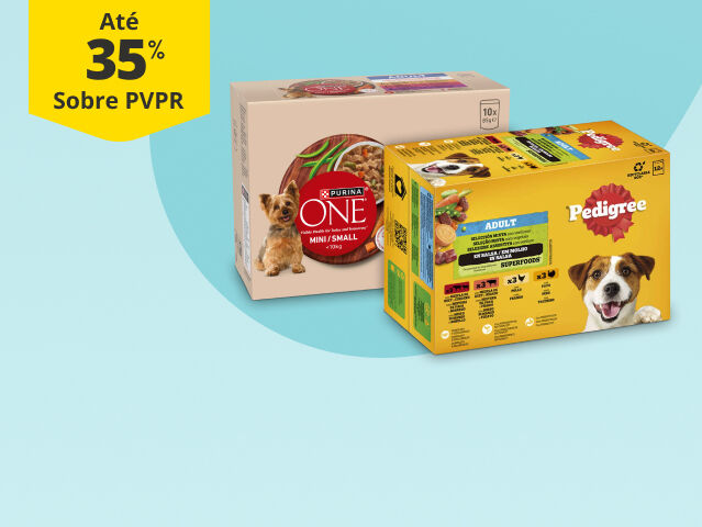 At&eacute; 35% PVPR em packs de comida h&uacute;mida